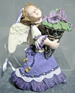 HALLMARK KEEPSAKE CHRISTMAS ORNAMENT 1ST LANGUAGE OF FLOWERS SERIES PANSY ANGEL - Picture 1 of 4