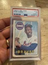 Hank Aaron Vintage PSA 1.5 (MC) O-Pee-Chee 1969 Braves Collector Card MLB GIFT