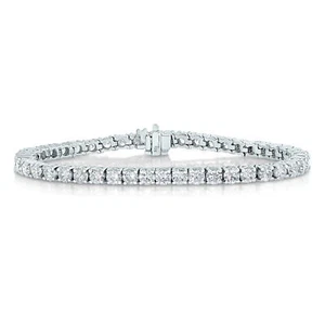 2 cttw SI2-I1 Diamond Tennis Bracelet 14K White Gold Round Prong Set 7 Inch - Picture 1 of 7