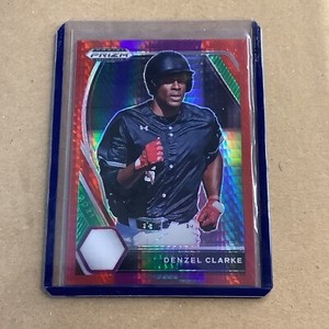 2021 Panini Prizm Draft Picks Hyper Red & Purple Prizm Denzel Clarke #PDP127 A52