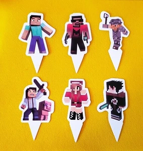 Minecraft Cake Topper/cupcake Toppers - Picture 1 of 13