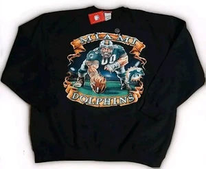 Miami Dolphins sweatshirt sweater XL NEW w/ tags 90s Deadstock Vintage Sweater - Picture 1 of 10