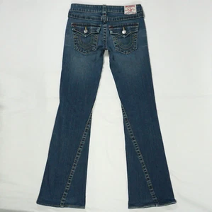 Pantalones de mezclilla acampanados True Religion Joey vintage para mujer 28 bolsillos con solapa Y2K EE. UU. - Imagen 1 de 14