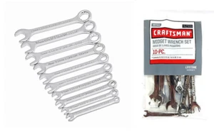 Craftsman SAE 10 Pc - Mini Ignition Midget Wrench Set-NEW - Picture 1 of 4