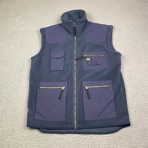 Helly Hansen Vest Mens Small Workers Full Zip Outdoors Tactical Utility Fleece - Picture 1 of 10