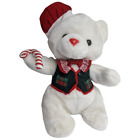 Vintage 1980s Soft Things Plush Stuffed Animal Christmas Teddy Bear White