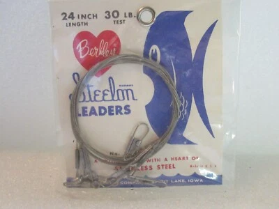 3 Berkley Steelon Leaders 24" Inch 30 lb Stainless Steel Nylon Coated Leader - Image 1 of 3