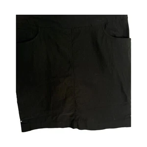 Hilary Radley Black Skort Side Slits Pockets Size Medium,Machine Washable,PullOn - Picture 1 of 8