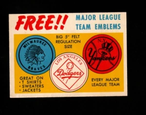 2062* 1958 Topps Felt Team Emblems NM - Picture 1 of 2