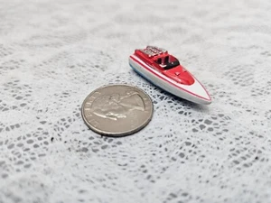 Micro Machines Speed Boat Ship Red White Blue - Picture 1 of 5