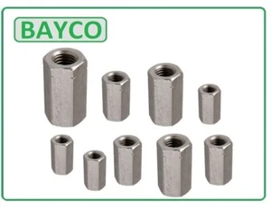 LONG NUTS / ALLTHREAD CONNECTORS M5 - M24. STAINLESS STEEL GRADE A2. IN STOCK - Picture 1 of 10