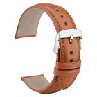 WOCCI Brown Leather Watch Strap 20mm Vintage Watchband Replacement for Men