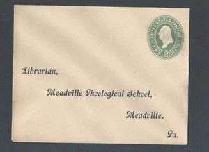 U311 2c Green On White Mint Entire Size 14 Die 88 Addessed To Librarian---- - Picture 1 of 1