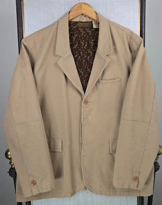 RUFF HEWN Mens Canvas Sporting Blazer Jacket Size XL Paisley Lined Sport Coat - Image 1 of 4