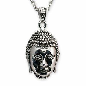 Buddha Anhänger Edelstahl charm buddhismus thai amulett om hindu shiva silber