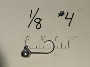 25 1/8 Unzen Kugelkopf Jigs #4 Salzwasser Kreis Haken - Bild 1 von 1