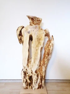 Skulptur Kunst Deko Holz Kirsche Baumstamm Handarbeit Unikat  Geschenkidee 1,14m - Bild 1 von 9