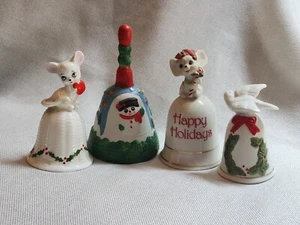 Lote de campana de Navidad - Precio paloma, ratón chino hueso G, porcelana Napco, muñeco de nieve - Imagen 1 de 18