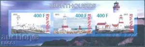 Mint S/S imperfirate Lighthouses 2012 from Rwanda avdpz - Picture 1 of 1
