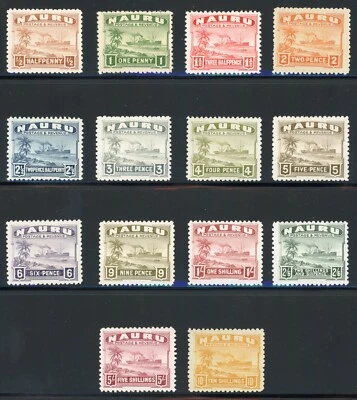 Nauru 1924-48 Carguero Scott# 17-30a Como Nuevo En Buen Estado/Excelente Goma Original Bisagras Escaso Set⚡ Foto 1 de 2