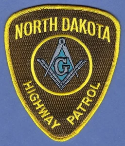 NORTH DAKOTA HIGHWAY PATROL MASONIC LODGE SHOULDER PATCH - Picture 1 of 1