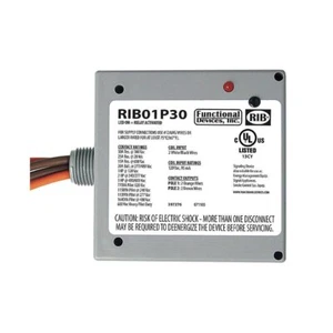 Functional Devices RIB01P30 Enclosed 30Amp DPST 120V Relay - Picture 1 of 1