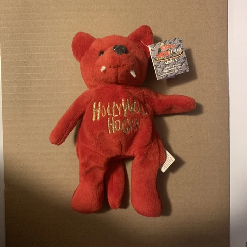 1999 WCW Racing Champions Hollywood Hulk Hogan Stuffed Red Bear NWO Cover