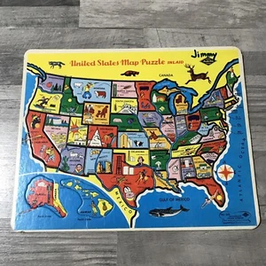 Vintage Built Rite United States Map Puzzle 503 AS IS W8 - Picture 1 of 3
