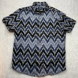 American Eagle Classic Fit Men’s L Aztek Print Short Sleeve Button Down Shirt - Picture 1 of 10