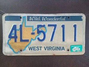 West Virginia 1983 Tin License Plate TAG # 4L-5711 State Wild Sticker Vintage - Picture 1 of 5