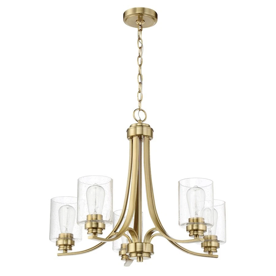 Craftmade Bolden 5 Light Chandelier, Satin Brass/Seeded - 50525-SB - Image 1 of 1