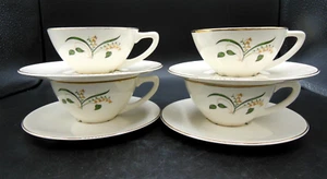 Vintage Knowles - Juego de 4 tazas y platillos - Forsythia - Imagen 1 de 3