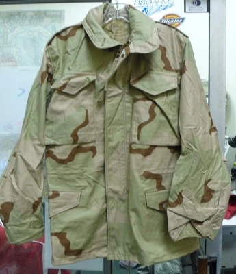 US MILITARY M-1965 M65 DCU FIELD JACKET DESERT CAMO COLD WEATHER SMALL LONG - Image 1 of 4