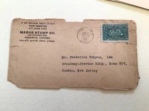 Toronto Canada 1931 to New Jersey stamps cover A6035 - Picture 1 of 2