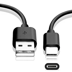 USB Type C Cable Black Charger Data Sync Cord For Apple Samsung iPhone HTC iPad - Picture 1 of 1