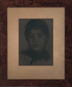 Antico disegno a carboncino su carta Giovinetto 1894 (G71) - Picture 1 of 4