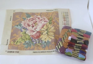Vintage Tapestry Kit Ehrman Bali Kaffe Fassett Flowers Cushion Needlepoint - Picture 1 of 12