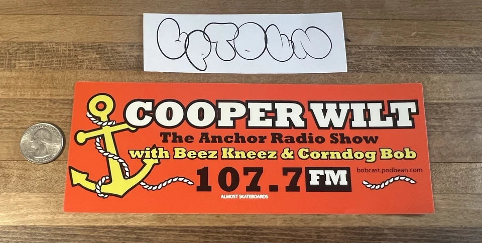 Vintage Almost Skateboards  Cooper Wilt Radio Sticker Blind Plan B Powell Haslam - Image 1 of 4