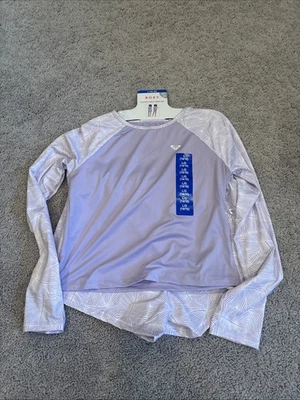 Nuevo con etiquetas Conjunto de Natación Roxy 3 Piezas LS Protector contra Erupciones Top Bikini Pantalones Cortos Púrpura Niñas L 14-16 Foto 1 de 4