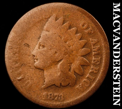 1873 Indian Head Cent - Scarce  Semi-key  Better Date  No Reserve  #F8303 - Image 1 of 2