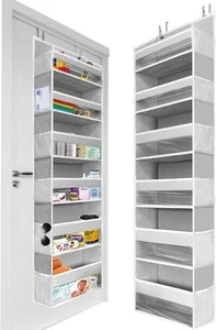 HOMELUX THEORY 1 PC Heavy Duty Over the Door Organizer 1 set, Light Gray - Picture 1 of 9