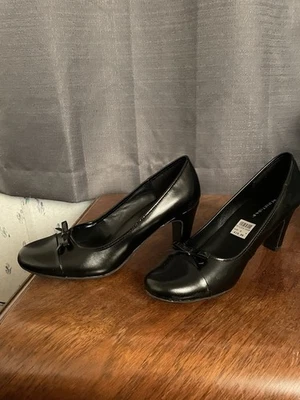 Tacones sin cordones Predictions para mujer negros talla 8 ancho 3 pulgadas tacón bloque Foto 1 de 3