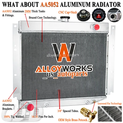 3 Rows Radiator For 1969 1970 1971 Dodge D/W Series 100 200 300 Pickup 6.3L V8 - Image 1 of 4