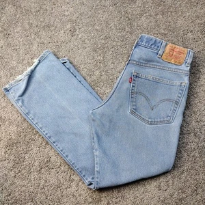 VINTAGE Levis 517 Red Tab Bootcut Blue Jeans Men's Size 38X32 Guatemala Made DAD - Picture 1 of 18