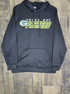 NFL Team Apparel Men's Green Bay Packers Hoodie Black Sz Medium - Picture 1 of 11