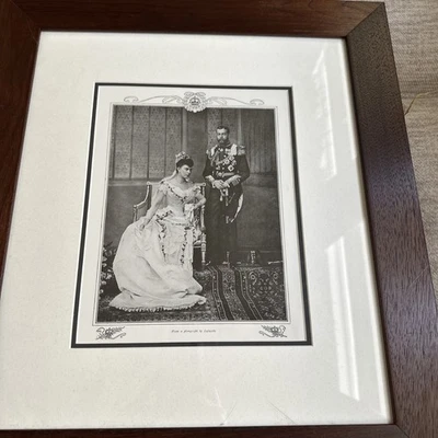 Beautifully Framed Picture ￼King George V & Queen Mary On Their Wedding Day 1893 - Image 1 of 4