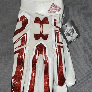 NWT-UNDER-ARMOUR-SUPERMAN-Skill-Football-Gloves-MEN XL - Picture 1 of 3