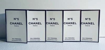 5 X Chanel No 5 Eau Premiere EDP Parfum, 1,5 мл образцы на карте сняты с производства.  - Изображение 1 из 4