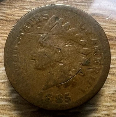 1885 Indian Head Cent - Actual Coin Shown - Free Shipping & Tracking INV#21 - Image 1 of 2