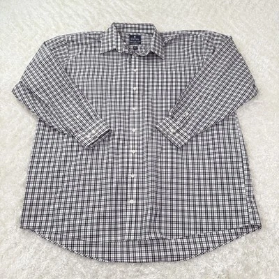 Camisa Stafford Para Hombre Grande 18.5 36-37 Púrpura Blanca A Cuadros Viaje Rendimiento Elastizada Foto 1 de 4